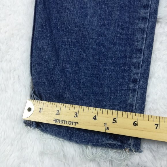 We The Free Womens Jeans‎ Straight Leg Crop Denim Blue Button Fly High Rise 27 - Picture 11 of 14